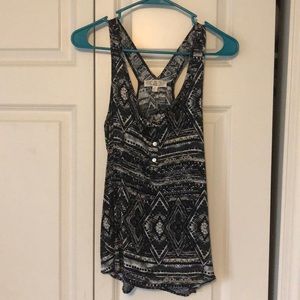 Patterned black tank